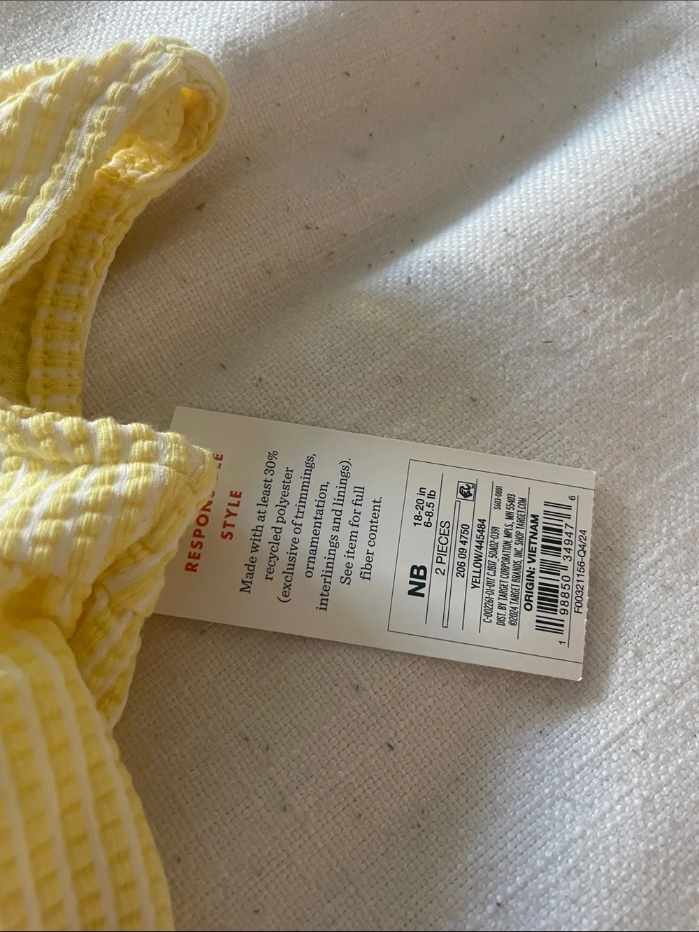 Cat & Jack Yellow Seersucker Tank Top & Bloomers Set